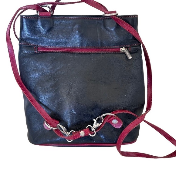 Simona Ferri Vinatge Black Leather Purse Bag - Picture 2 of 12